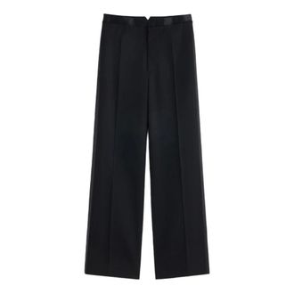 Maison Margiela S29Ka0413 M35859 Wijde Broek - Dames - Broeken - Zwart - Maat: 2XL Katoen
