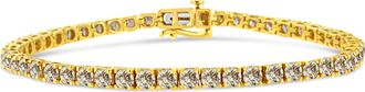 House of Brilliance 14K Yellow Gold Plated.925 Sterling Silver 8.0 Cttw Diamond Classic Link Tennis Bracelet
