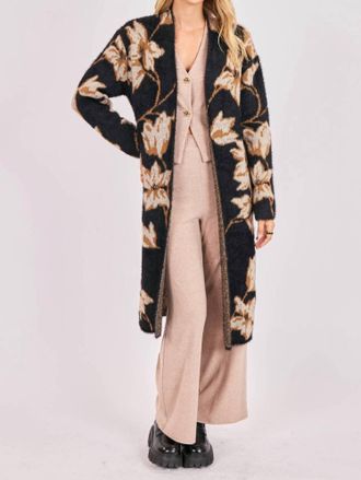 Sadie & Sage Emory Duster Cardigan In Black