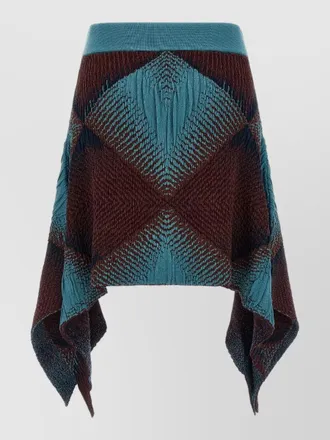 Kiko Kostadinov asymmetric jacquard knit skirt