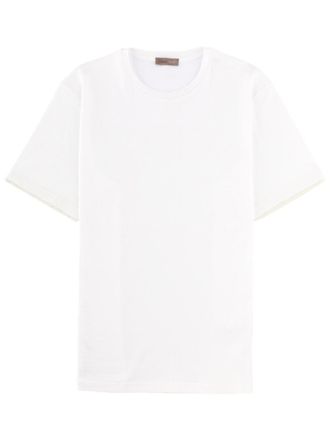 Herno Minimalist White Smooth Cotton T-Shirt