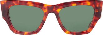Valentino SETTE Green Cat Eye Ladies Sunglasses VLS-166 B 52