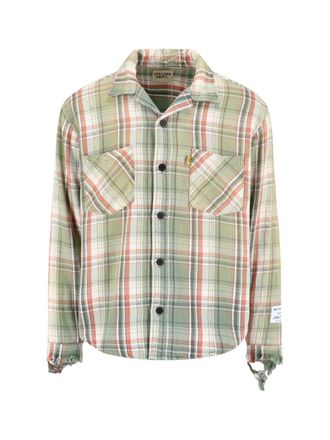 Gallery Dept. Green Plaid Cotton Casual Shirt