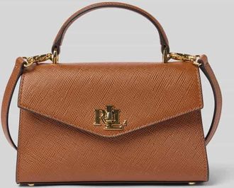 Lauren Ralph Lauren Satchel Bag mit Label-Detail in Cognac, Größe 1