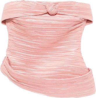 Cult Gaia Top Ansra plissettato - Rosa