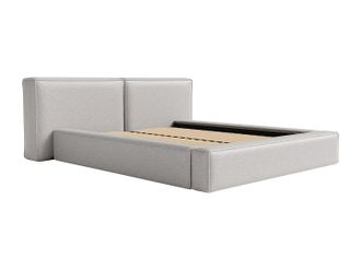 Vente-Unique Canap&eacute; abatible 140 x 190 cm - Tela - Gris claro - TIMANO de Pascal Morabito