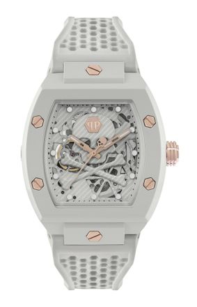 Philipp Plein The Skeleton Ecoceramic Heren Horloge Grijs PWVBA0123