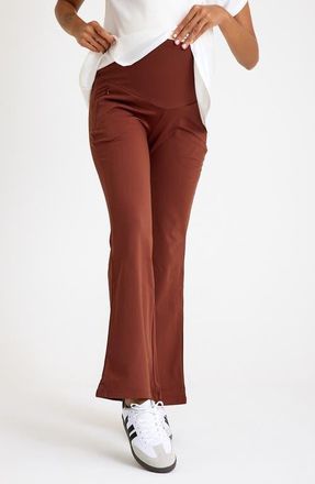 Accouch&eacute;e Ultimate Comfort Warm Flare Pants in Cappuccino at Nordstrom, Size X-Large