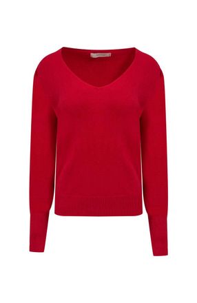 Astrid Womens Candy Apple Sweater In Red