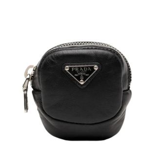 Prada Pre-owned Mini Leder Pouch - Dames - Pre-owned - Zwart - Maat: ONE Size Leer