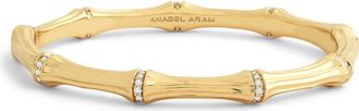 Anabel Aram Bamboo Texture Bangle in Gold at Nordstrom