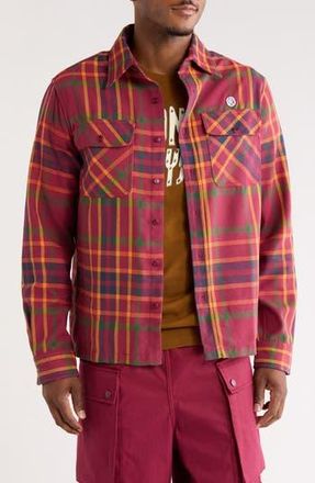 Billionaire Boys Club BB Moonshot Plaid Cotton Buttoin-Up Shirt in Rhododendron at Nordstrom Rack, Size Xx-Large