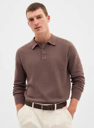 Le 31 Mens Optical honeycomb knit Polo Shirt