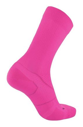 2XU Vectr Light Cushion Crew Socks in Fuchsia/black at Nordstrom, Size X-Large