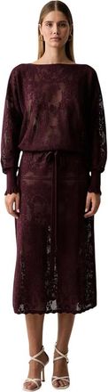 Twinset Abito Lungo Maglione - - Dresses - Donna - Rosso - M