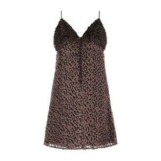 Saint Laurent Velvet Mini Dress - female - Saint Laurent - Short Dresses - Multicolor - M - Dresses
