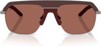 Ferrari Gender Inclusive 56mm Polarized Pillow Sunglasses in Burgundy/brown at Nordstrom