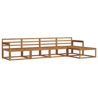 vidaXL Conjunto De Sof&aacute;s De Exterior 5 Pcs Natural Vidaxl