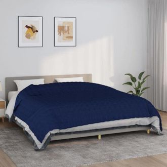 vidaXL Coperta Ponderata Blu 220x260 cm 15 kg Tessuto - Vidaxl