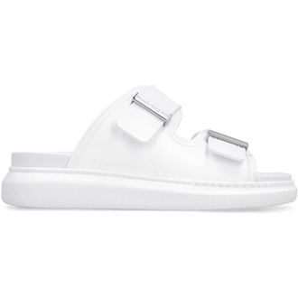 Alexander McQueen Alexander McQueen, Sliders, female, White, Size: 5 1/2 US Rubber Slides with Logo