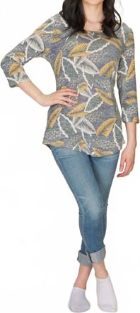 Papillon Leaf Design Soft Sweater In Grey