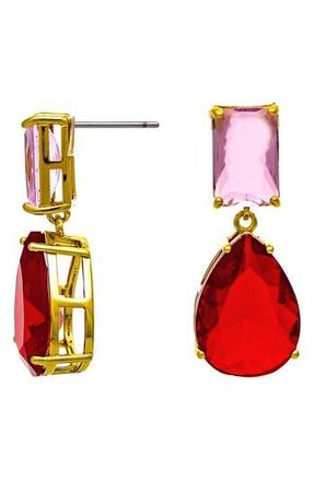 Rivka Friedman Mixed Stone Drop Earrings in Ruby at Nordstrom Rack