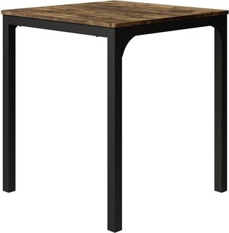 Vicco Mesa De Comedor Fyrk, Negro/roble R&uacute;stico, 70 X 70 Cm