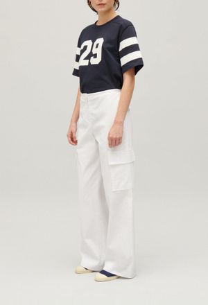 Claudie Pierlot Pantalon cargo blanc
