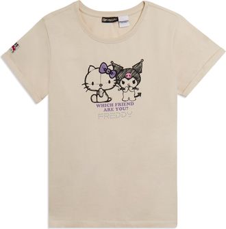 Freddy T-shirt Hello Kitty & Kuromi con stampa frontale