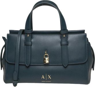 A|X Armani Exchange Handtas met overslag - Dames - Tassen - Groen - Maat: ONE Size Leer