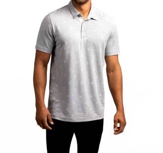 Travis Mathew In Flight Polo Shirt In Heather Grey