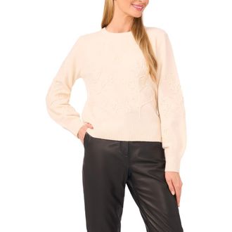 Ted Baker Embroidered Floral Sweater in Ancient Ivory at Nordstrom Rack, Size X-Large