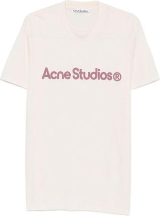 Acne Studios Camiseta Gr&aacute;fica - Tops - Hombre - Rosa - L
