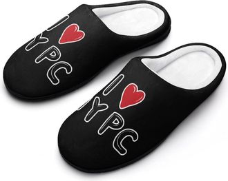 Generic I Love My PC Slippers Men Winter Warm Cotton Anti-Slip Indoor Slip-Ons House Shoes