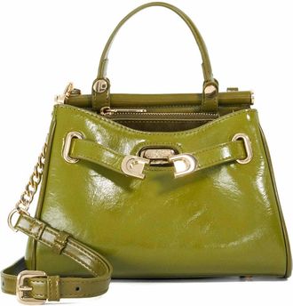 Dune London Womens Accessories Dynamic S - Small Leather Belted Shoulder Bag - Green - One Size