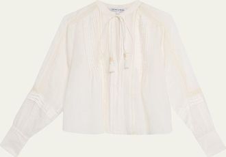 Veronica Beard Sawyer Ramie Blouse