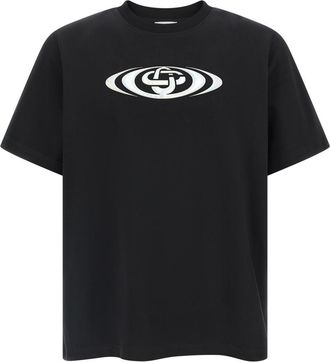 Casablanca Black Warped Logo T-shirt
