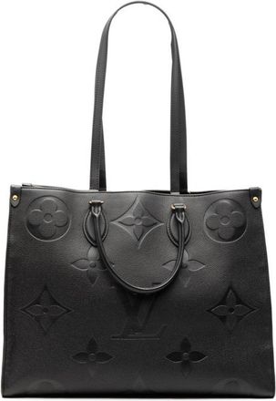 Louis Vuitton Black Noir Leather Shoulder Bag Tote Bag (Pre-Owned)