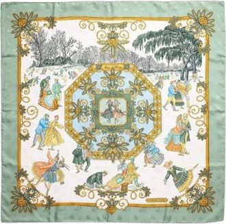 Herm&egrave;s Pre-owned Joies Dhiver Zijden Sjaal - Dames - Vintage Accessoires - Veelkleurig - ONE Size - Vintage