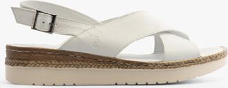 Hush Puppies Saphira Womens Slingback Sandals White Leather - Size UK 8