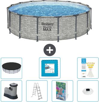 Bestway Piscina Bestway Steel Pro Max Redonda - 488x122 Cm - 8-piezas S674