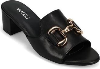 Vaneli Oksana Block Heel Sandal in Black at Nordstrom, Size 6.5