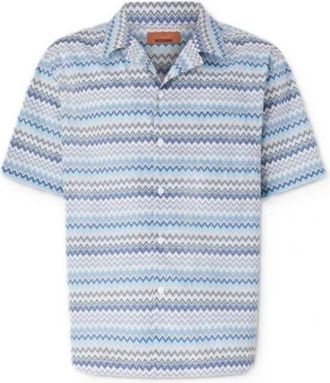 Missoni Heren, Overhemden, Blauw, Maat: S Katoen