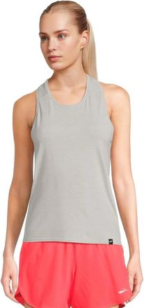 Brooks Brooks Luxe Tank Top Womens Heather Light Ash Racerback Activewear RED791