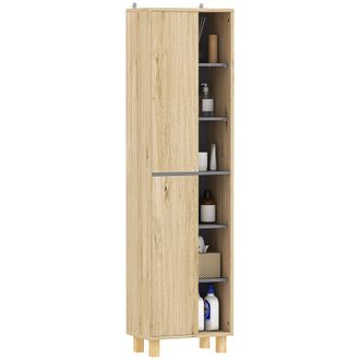 HOMCOM Bathroom Storage Unit With 6 Open Compartments And 6 Shelves | TJ Hughes