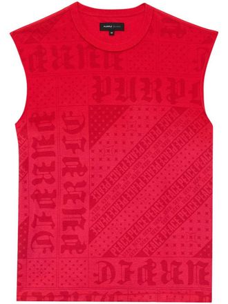 Purple Canotta con stampa - Rosso