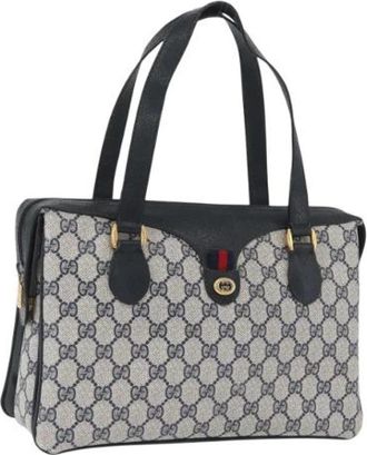 Gucci Pre-owned Vintage Hand Bag - Dames - Vintage Schoudertas - Blauw - ONE Size - Leer - Vintage