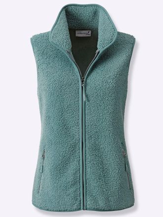 Casual Looks Fleeceweste CASUAL LOOKS, Damen, Gr. 36, gr&uuml;n (jade), 100% Polyester, unifarben, Westen Fleeceweste