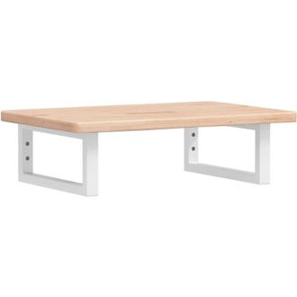 vidaXL Estante De Lavabo De Pared De Acero Y Madera Maciza De Roble Vidaxl