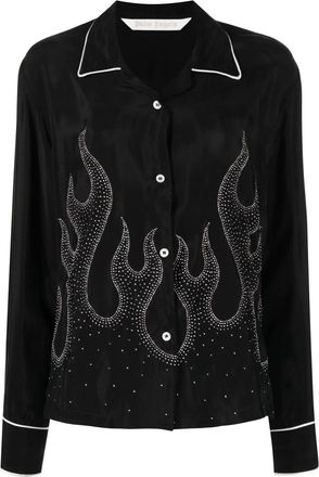 Palm Angels Palm Angels Flame Embroidered Shirt